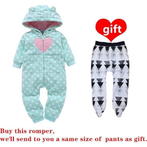 COSPOT 2021 New Baby Girls Boys Hooded Fleece Jumpsuit Baby Girls Clothes Newborn Romper Baby Clothes Girls Clothes Overalls 30
