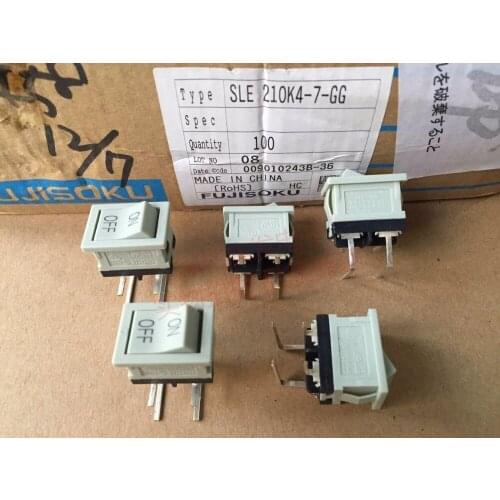 Original new 100% SLE210K4-7 rocker switch 4pin 2gear switch power supply SLE210K4-7-GG