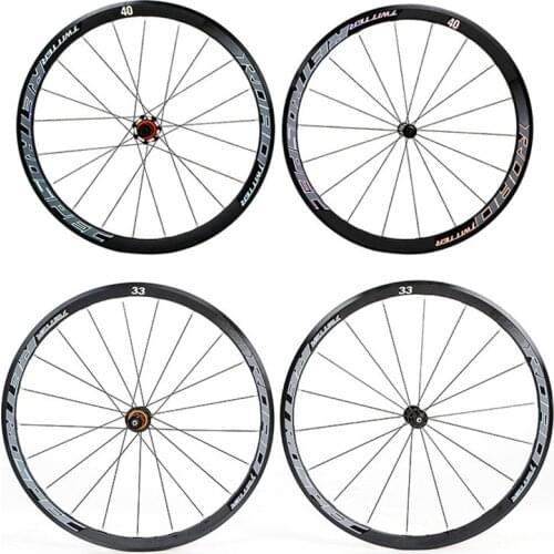 RS2.0 Road Bike 700C Wheelset Aluminum Alloy Sealed Bearing Hub Wheel Set Colorful Decal 30/33/40mm Rim V Brake Bicycle Wheels