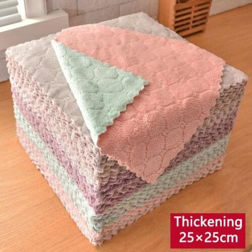 1Pc Anti-Grease Wiping Rags Kitchen Efficient Super Absorbent Microfiber Cleaning Cloth Home Washing Dish Kitchen Cleaning Towel