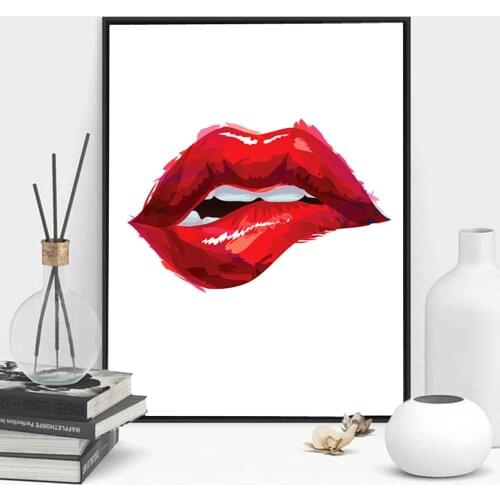 Self-adhesive Wall Sticker Simple Sexy Red Lips Wall Art for Living Room Home Decor Wall Art Wall Painting Home Decoration