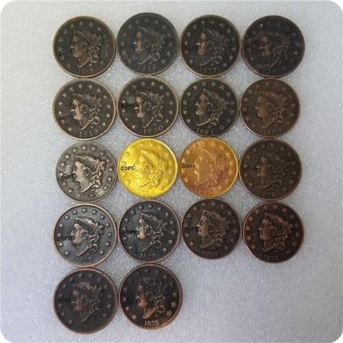 USA 1815-1832 Coronet Head Large Cents COPY COIN