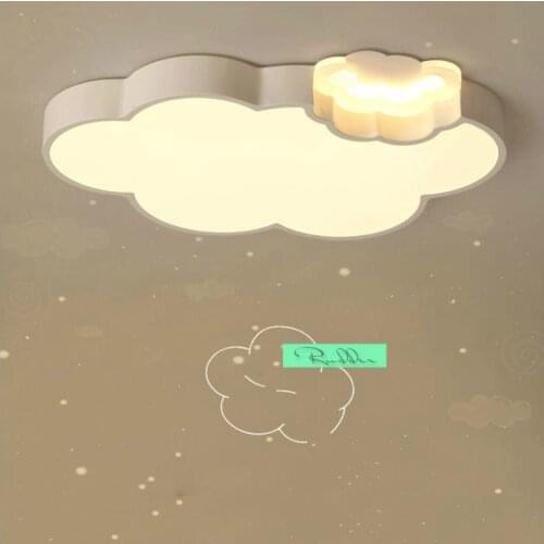 Led ceiling lamp modern simple lack of corner cloud acrylic ceiling lamp bedroom living room dining room childrens room lightin