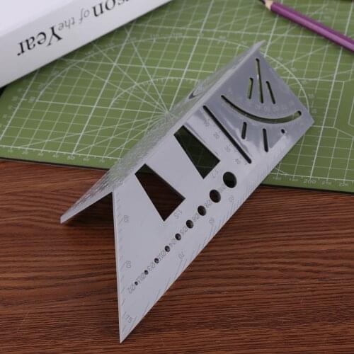 T-type 3D Angle Measuring Line Scriber Drawing Marking Gauge Woodworking Ruler Layout Measuring Tool for Engineer Carpenter