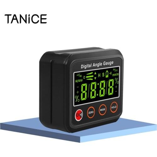 TANiCE Digital Angle Gauge Level Box Protractor Angle Finder Inclinometer With LCD Magnetic Base Precision Angle Measure Tool