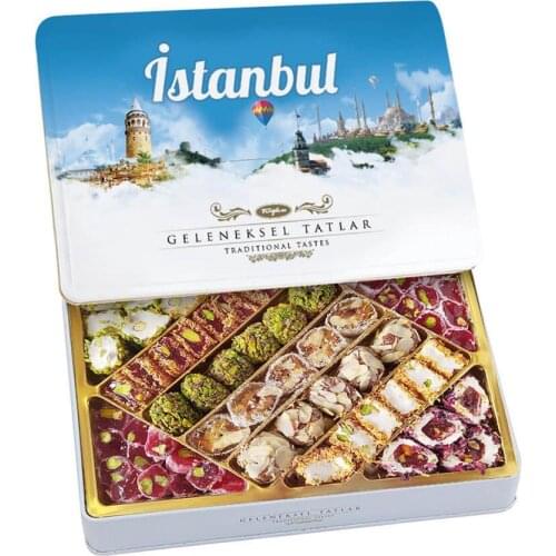 Tuğba Turkish delight traditional flavors Istanbul 540 g delicious Metal box