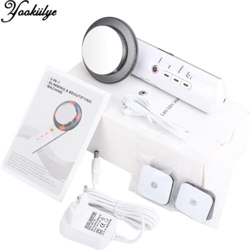 3 In 1 Ultrasound Cavitation EMS Face Body Slimming Massager Fat Burner Machine Galvanic Infrared Ultrasonic Weight Loss Massage