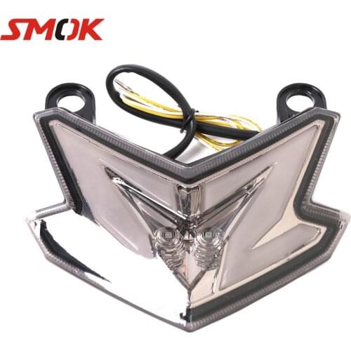 SMOK Motorcycle Tail Light Motorbike Brake Rear Lamp Integrated Turn Signal Light For Kawasaki Z800 ZX6R 636 Z125 PRO 2013-2018