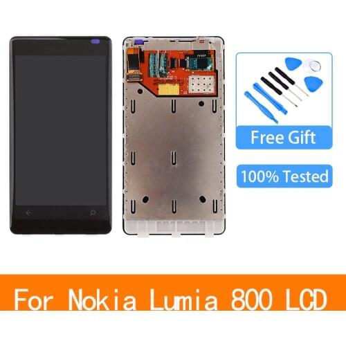 For Nokia Lumia 800 LCD Display with Touch Screen Digitizer Assembly with frame