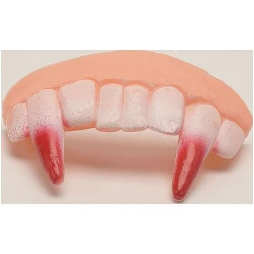 Vampire Teeth Fangs Toys Funny Prank Horror Shocker Novelty Gadgets Fun Denture Gags Halloween Decoration Props Toy