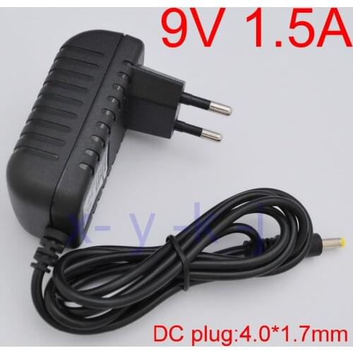1PCS High quality DC 9V 1.5A IC program AC 100V-240V Converter Switching power adapter 1500mA Supply EU Plug DC 4.0mm x 1.7mm