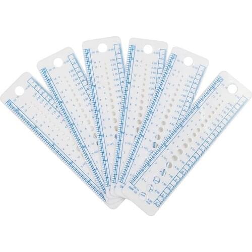 2pcs/Lot Practical Knitting Gauge Measuring Needle Ruler Sweater Weaving Needles Gauge Special Ruler For Crochet Knitting