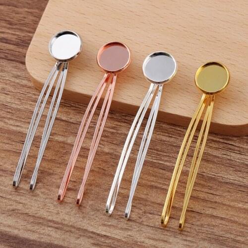 20 pcs/lot 70*8.5 mm DIY Hair Accessories For Women Hairpins Cabochon Base Handmade Clip