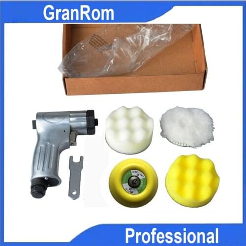 3 Inch Pneumatic Velcro Disc Sandpaper Machine Set 1/4" Air Polisher M6 Pneumatic Sanders Sanding Machine
