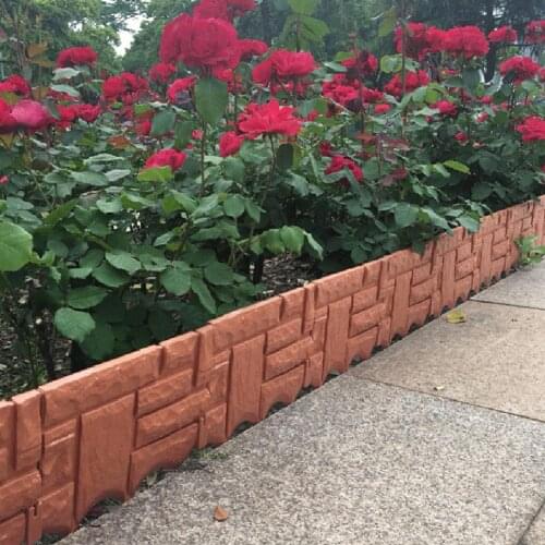 6Pcs Garden Decorative Fence Plastic Lawn Grass Edging Barrier Yard Plant Flower Bed Border Fence Garden Decoration Fences