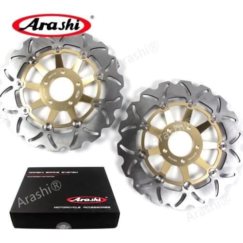 Arashi 1 Pair For SUZUKI GSX R 1100 1989-1990 Front Brake Disc Rotors 1989 1990 GSXR1100 GSX-R GSX1100R GSXR750 GSX-R GSX750R