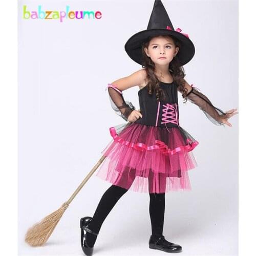 Babzapleume Brand 3Pcs/Set Toddler Girls tutu Dress Mesh Bow boutique Kids Clothing Halloween Cosplay Costume Girls Outfits Y013