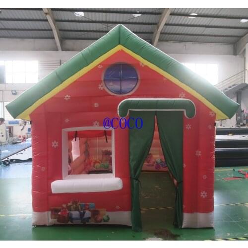 Free air ship to door,2 pcs 4m high inflatable soldier models and 1 pc 4x3x3m inflatable santa grotto