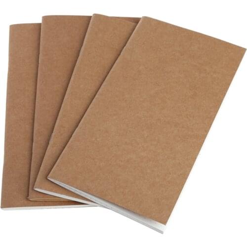 H05B Kraft Paper Notebook Account Book Dot Journal Diary Memo Blank Page Stationery