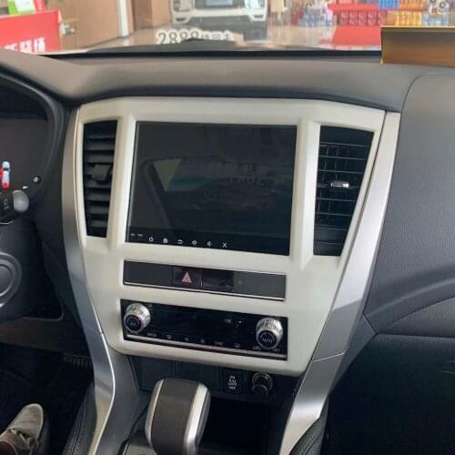 For Mitsubishi Pajero Sport Montero Sport 2019 2020 Carbon Fiber Center Control Navigation Decorative Cover Trim Accessories