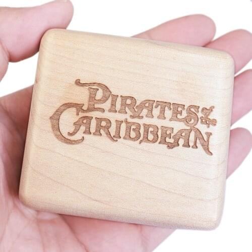 Sinzyo Handmade Wooden Pirate of Caribbean Music Box Birthday Gift For Christmas/Birthday/Valentines day gift Maple Wood