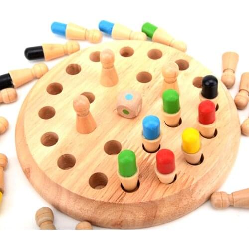 Wooden Memory Match Stick 3d puzzles wooden toys for children Early Educational Family Party Casual Game Ideal Xmas gift
