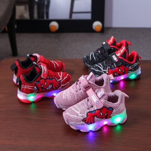 LED Sports Shoes Boys With Lights Student Casual Sneakers Girls Running Shoes 2021 Spring And Summer anta кроссовки