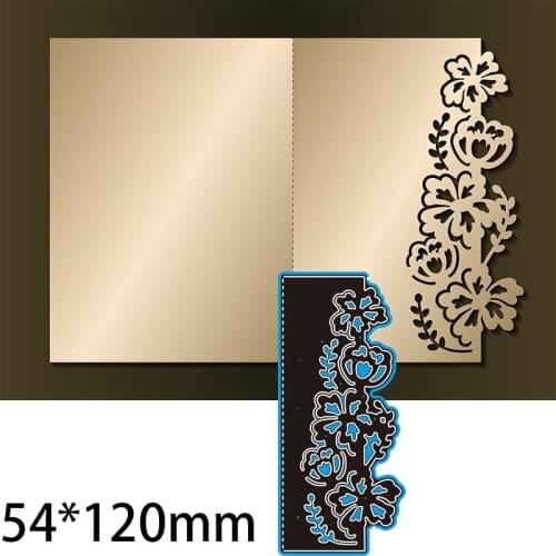 54*120 mm Hollow Roses Card Laser Decor New Metal Cutting Dies Scrapbook Decoration Template Embossing DIY Paper Card Craft