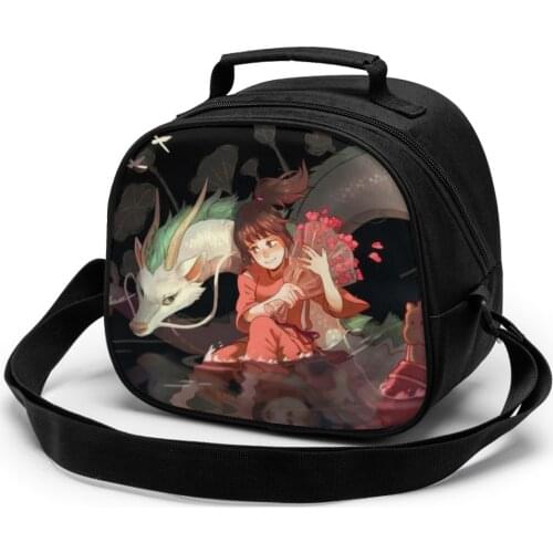 Spirited Away Functional Pattern Cooler childrens meal bag Spirited Away Portable Thermal Food Picnic kids Lunch Bags For Women
