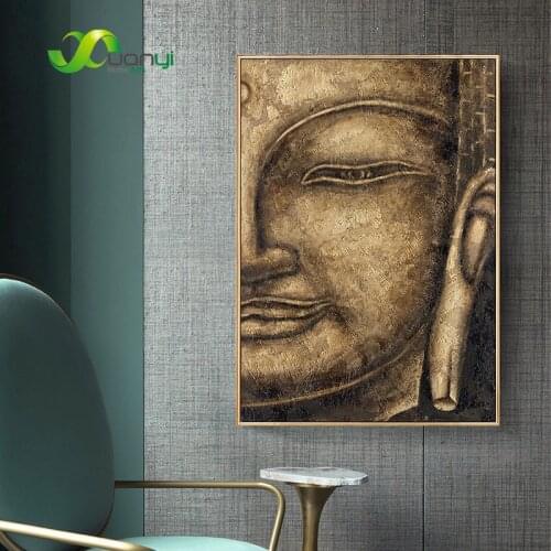 Wall Art Canvas Abstract Buddha Painting Artwork Poster Painting Wall Zen Budda Buda Canvas Art Picture For Living Room Unframed