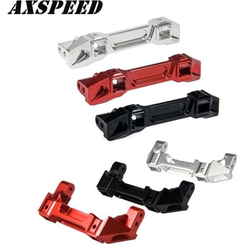 AXSPEED TRX4 Front & Rear Bumper Servo Mounts Aluminum Alloy Bumper Protective Mounts for 1:10 RC Crawler TRX-4 Truck Parts