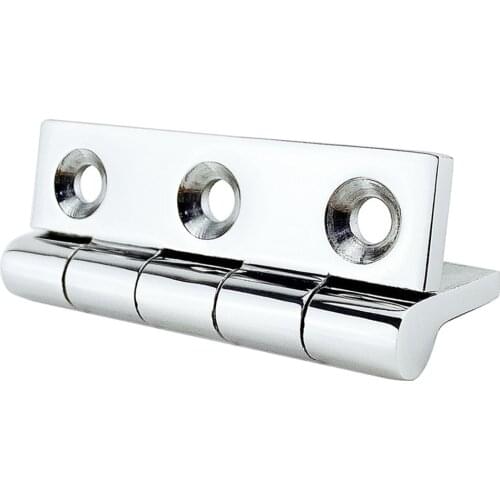 1 Set Marine Boat Deck Hinges Polished Satin Nickel Brushed Door Hinges 50x75 mm 4.5mm Thickness for Garage