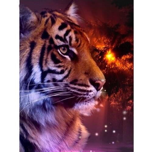 Full Square&Round Creative Diamond Embroidery Animal Tiger 5D Diy Diamond Painting Cross Stitch Diamond Mosaic Holiday Gift