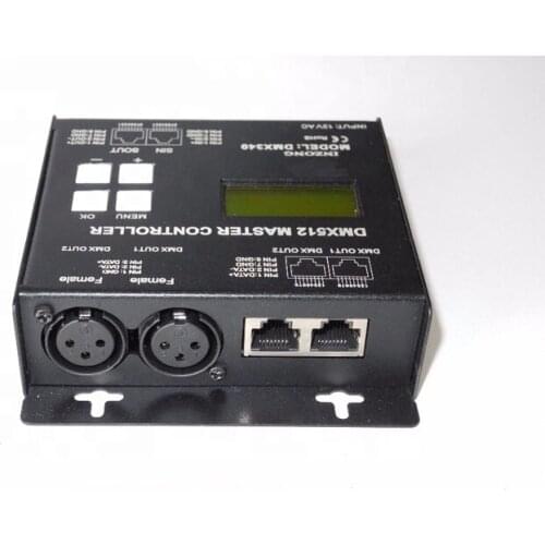 Programmable DC12V-24V Constant Voltage PWM Signal 2CH Master LED SD Card DMX Controller