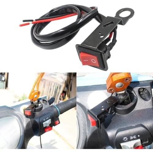 Universal Motorcycle Switches Motorcycle Handlebar Flameout Switch ON OFF Button for Moto Motor ATV Bike DC12V/10A Black