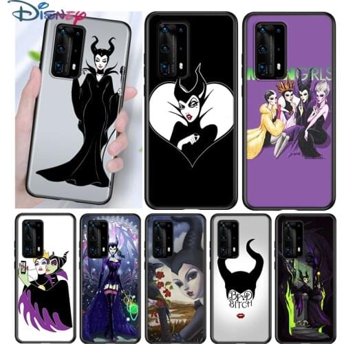 The Witch Maleficent Silicone Cover For Huawei P40 P30 P20 Pro P10 P9 P8 Lite E Plus 2019 2017 5G Black Phone Case