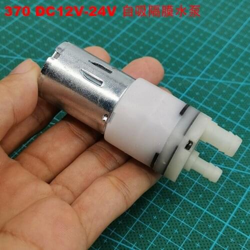 DC 12V-24V Micro 370 Motor Water Pump Self-priming Vacuum Mute Pump Carbon Brush Motor for Drinking Fountains/ Water Purifiers