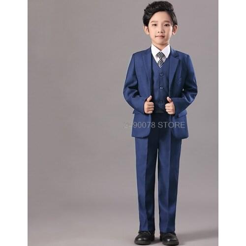 Japan Boys Jackets Vest Pants 3pcs Suit for Weddings Enfant Garcon Mariage Boys Blazer Jogging Garcon Kids Suits Costume