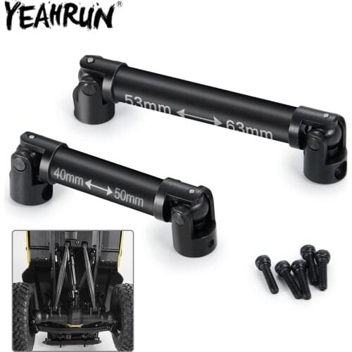 YEAHRUN Metal Drive Shaft for 1/24 Axial SCX24 AXI90081 AXI00001 AXI00002 RC Crawler Car Transmission Shaft Parts