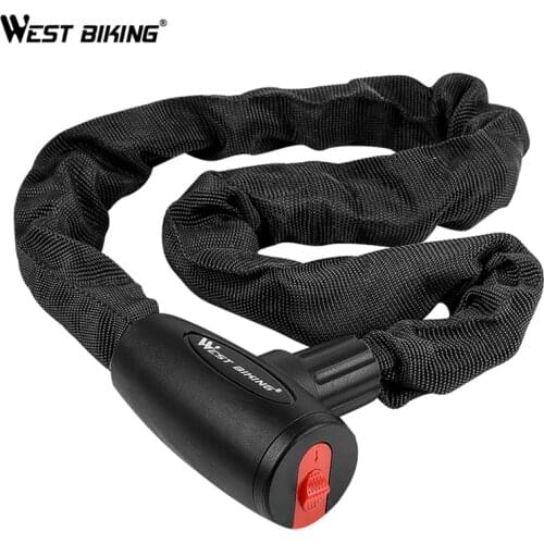 West biking lock with key security bike accessories chain scooter Motorcycle Bicycle theft deterrent goods anti-theft is great
