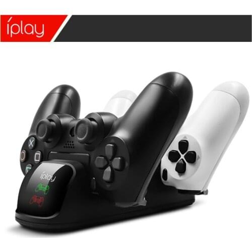 PS4 Controller Charger, USB Charging Station Dock Stand For DualShock 4 Playstation 4 Pro Slim W/ 4 Micro USB Charging Connector