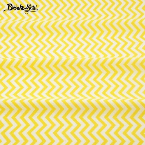 Sewing Cloth Craft Bedding Decoration Dolls Dress 100% Cotton Fabric Home Textile Yellow Waves Designs Patchwork Quilting
