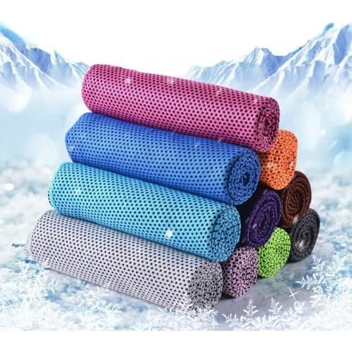 1pcs of cold magic towel polyester cold silk material plain weaving technology outdoor sports cooling speed cold towel