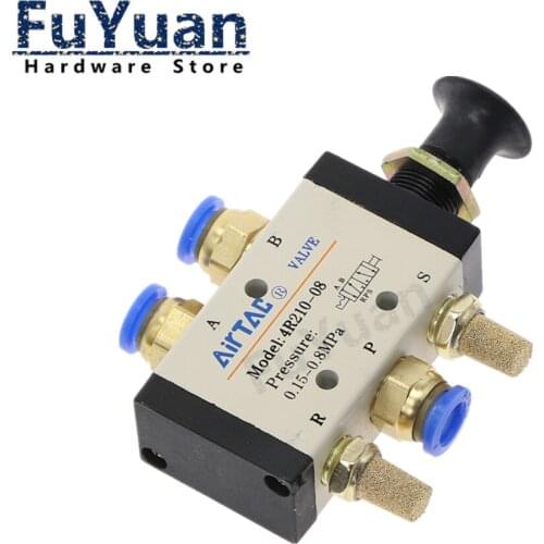 1pcs Pull the valve mechanical valve pneumatic switch two three-way 5 pass 4R210-08 control cylinder valve