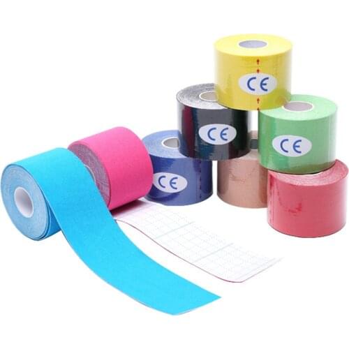 5M*5CM Kinesiology Tape Muscle Bandage Sports Cotton Elastic Adhesive Strain Injury Tape Knee Muscle Pain Relief Wholesale