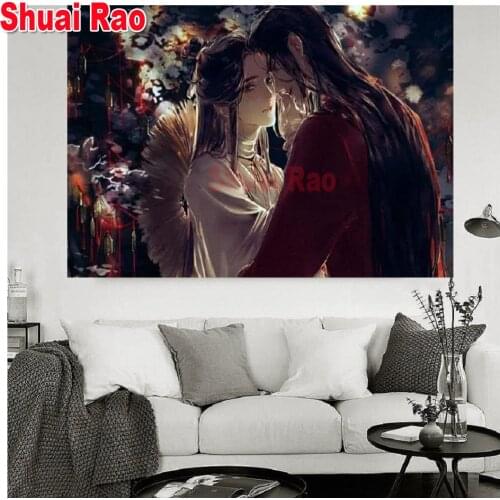 5d diy diamond painting tian guan ci fu cartoon diamond embroidery sale diamond mosaic Anime character,wall art gift