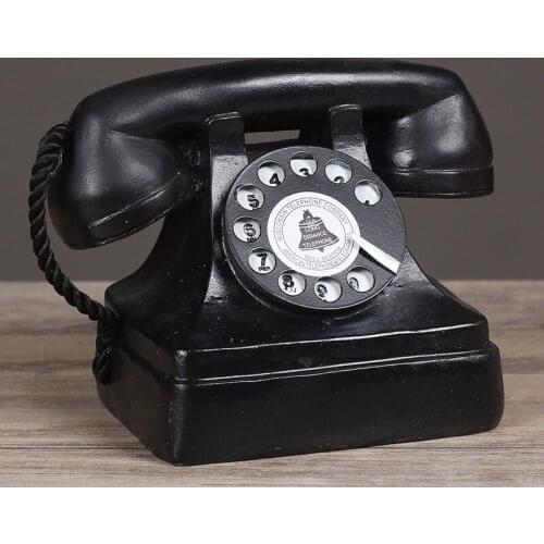 Antique Telephone Figurines, Large-scale Creative Retro Decorative Telephone Models, Retro Rotating Telephone Decorative Statues