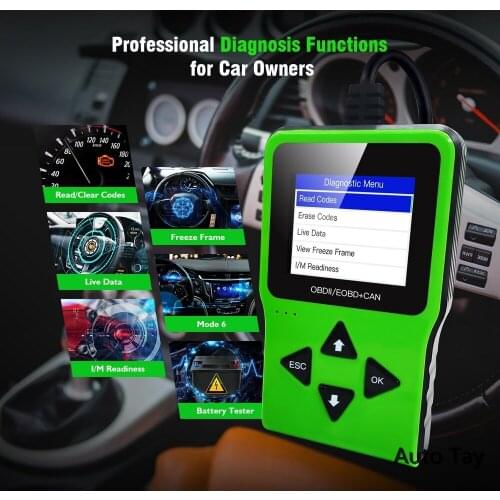 D317 Car Code Reading Card Car Fault Diagnosis Instrument AL319 CR3001 OBD Car Detector With Displays DTC Definitions TFT Screen