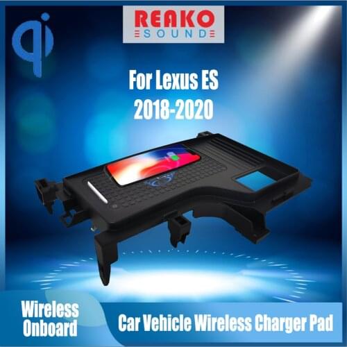 REAKOSOUND For Lexus ES 2018-2020 15W Qi Fast Charging Car Wireless Charger Android Iphone XiaoMi SamSung Holder Smart Plate