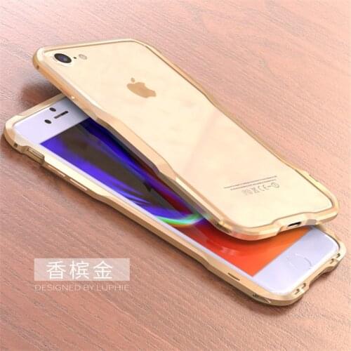 High-end 3D Stereoscopic Mobile Phone Bumper Case For iPhone 8 4.7 inch Original Luphie Metal bumper for Apple iPhone 8 plus